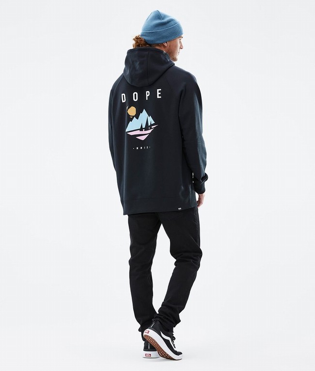 Men Dope Common 2022 Hoodie Black / Deep Green | HQRLODF-98