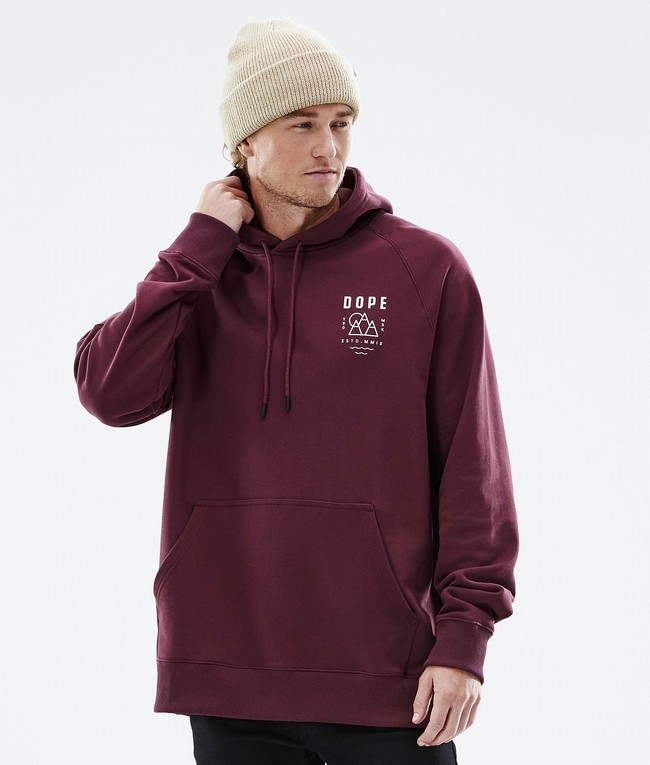 Men Dope Common 2022 Hoodie Burgundy | WVSYLHX-21