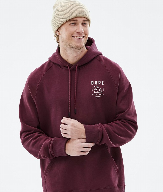 Men Dope Common 2022 Hoodie Burgundy | WVSYLHX-21