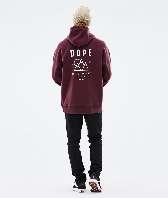 Men Dope Common 2022 Hoodie Burgundy | WVSYLHX-21