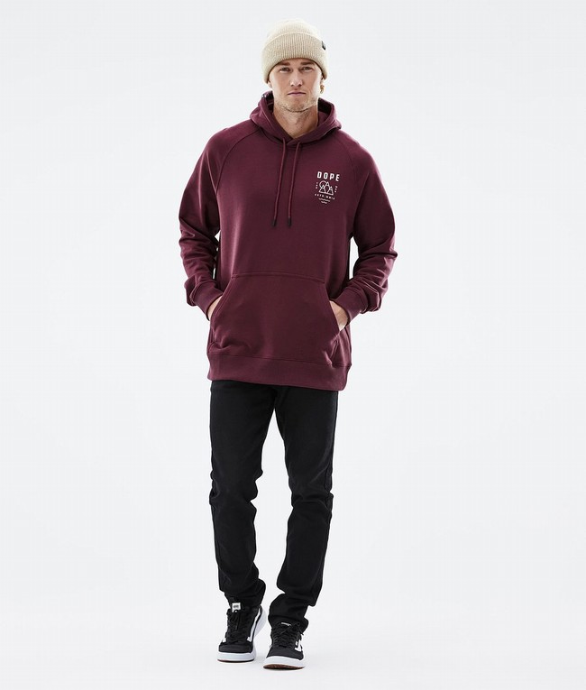 Men Dope Common 2022 Hoodie Burgundy | WVSYLHX-21