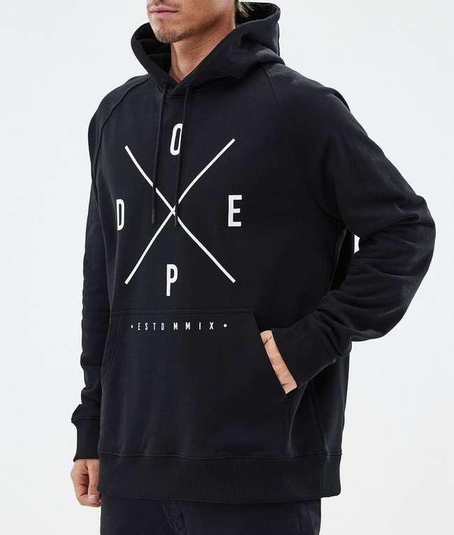 Men Dope Common Hoodie Black | FVDZSJM-76