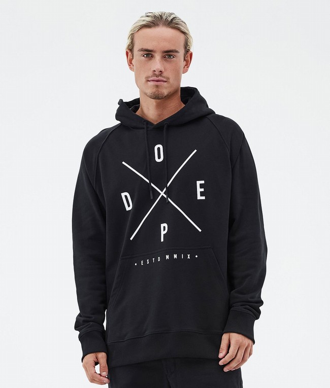 Men Dope Common Hoodie Black | FVDZSJM-76