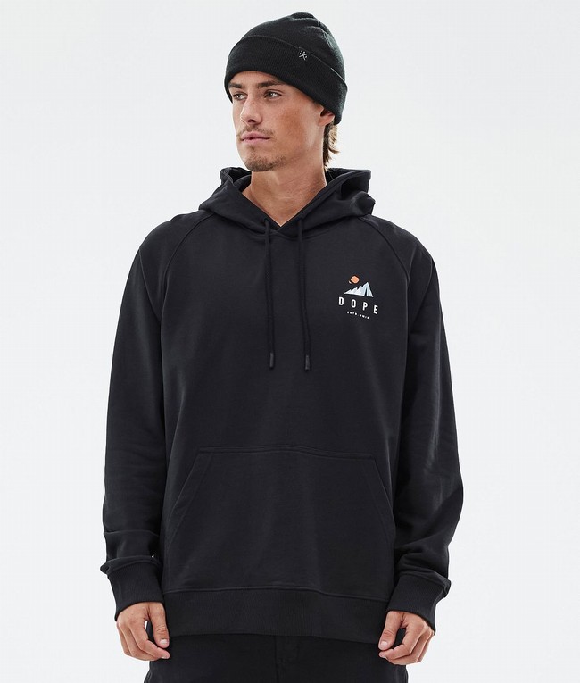 Men Dope Common Hoodie Black | LNWCZPA-19