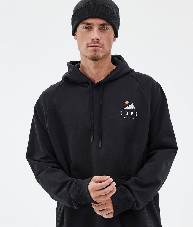 Men Dope Common Hoodie Black | LNWCZPA-19