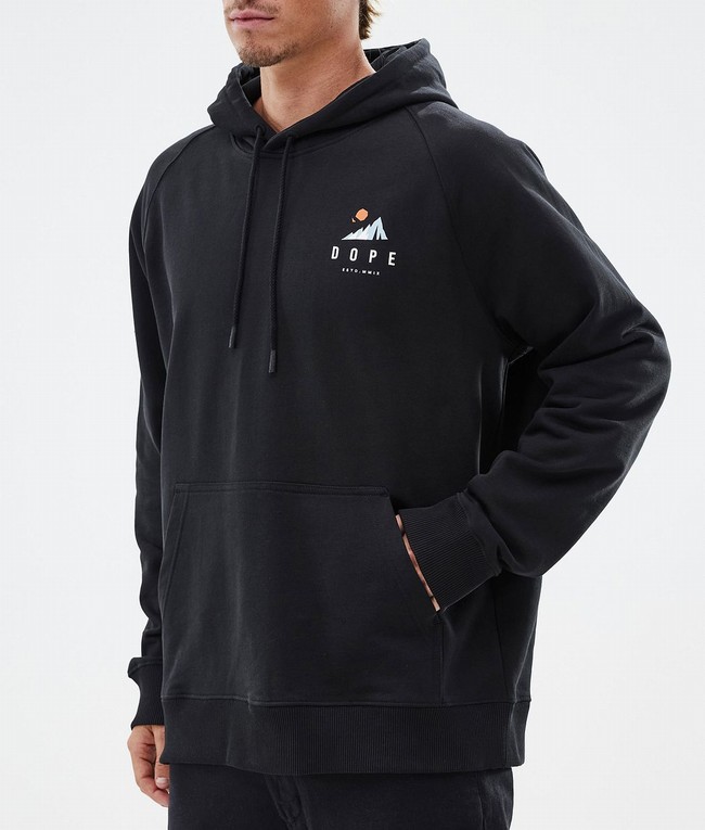 Men Dope Common Hoodie Black | LNWCZPA-19