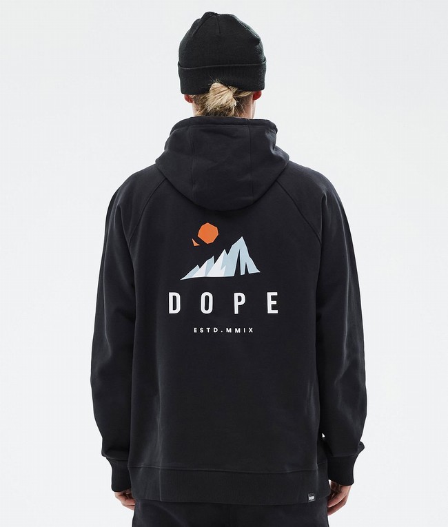 Men Dope Common Hoodie Black | LNWCZPA-19