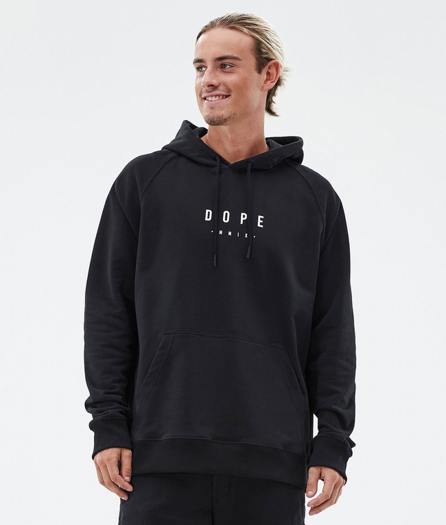 Men Dope Common Hoodie Black | QAYXOHC-52