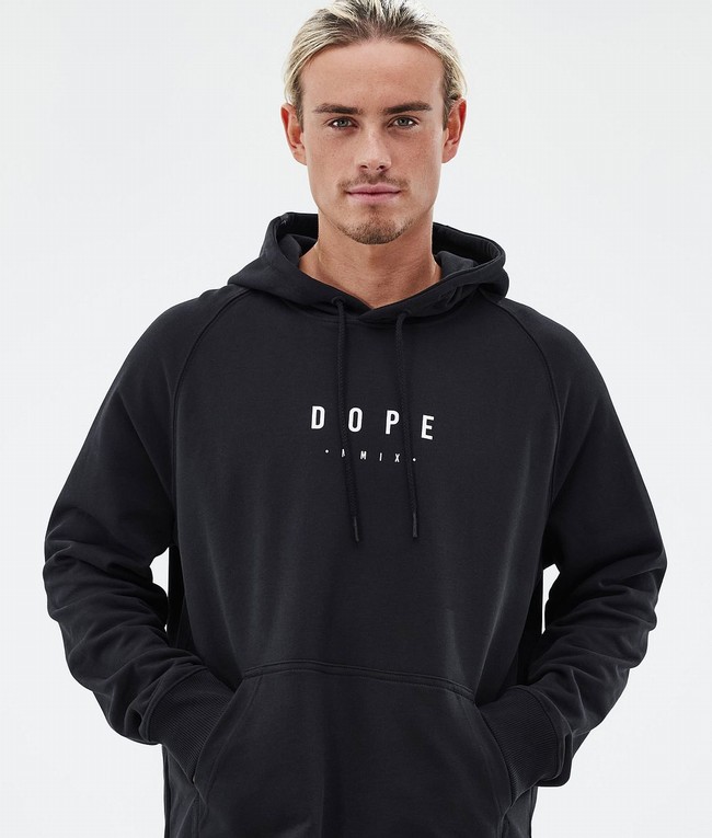 Men Dope Common Hoodie Black | QAYXOHC-52