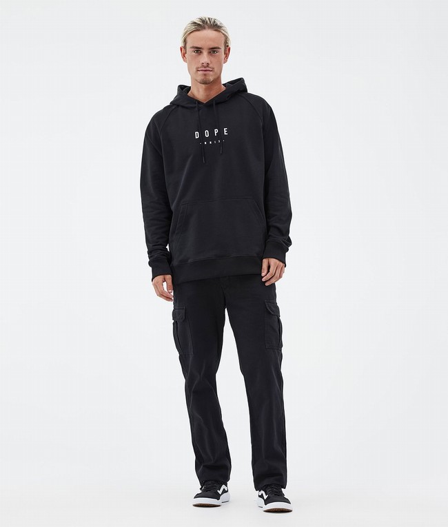 Men Dope Common Hoodie Black | QAYXOHC-52