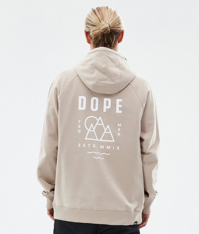 Men Dope Common Hoodie Brown | GXFCBSQ-62