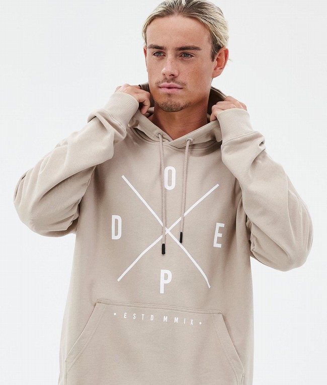 Men Dope Common Hoodie Brown | UGVSQRY-87