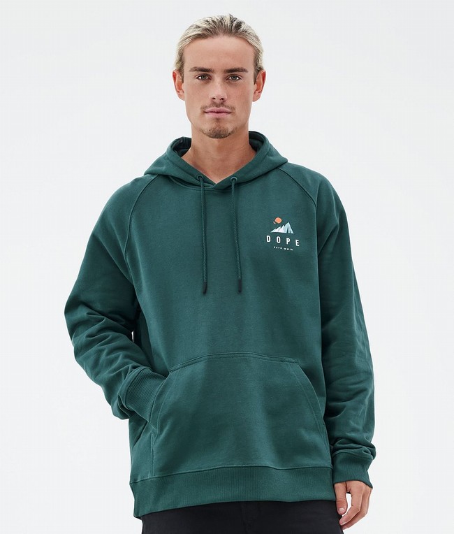 Men Dope Common Hoodie Green | SDCBWVI-10