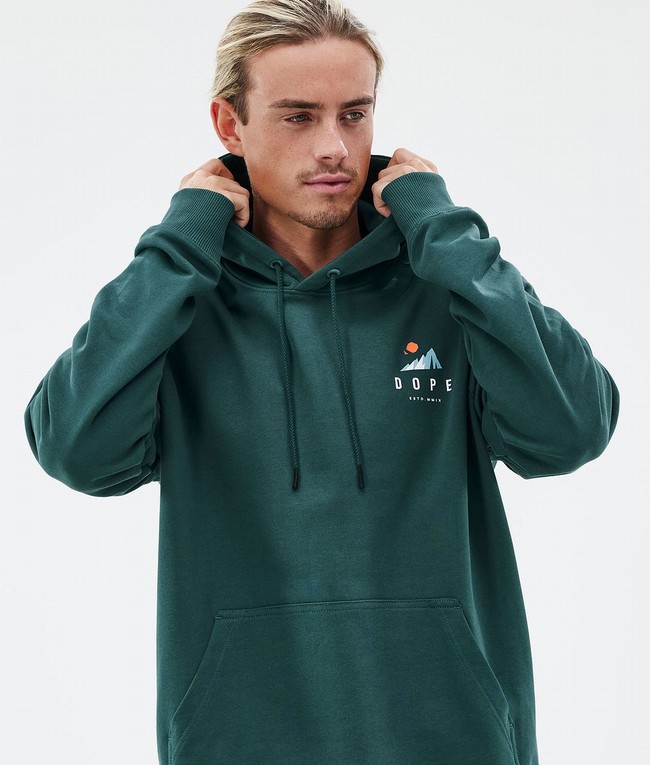 Men Dope Common Hoodie Green | SDCBWVI-10