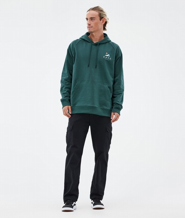 Men Dope Common Hoodie Green | SDCBWVI-10