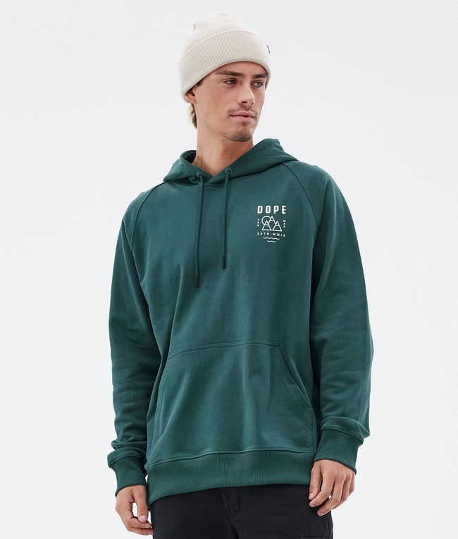 Men Dope Common Hoodie Green | SWNEZYU-84