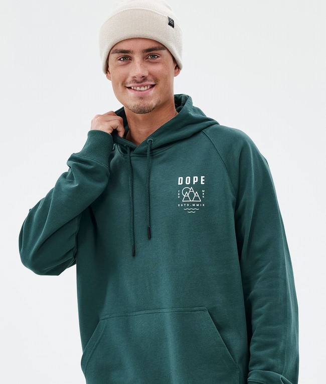 Men Dope Common Hoodie Green | SWNEZYU-84