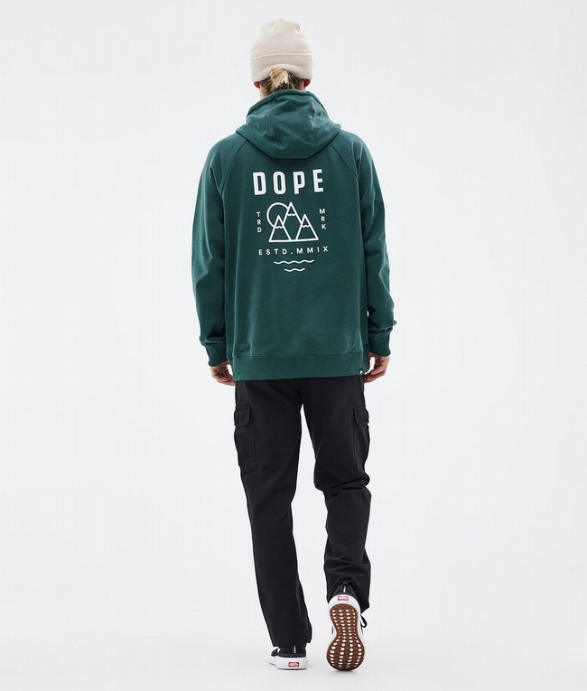 Men Dope Common Hoodie Green | SWNEZYU-84