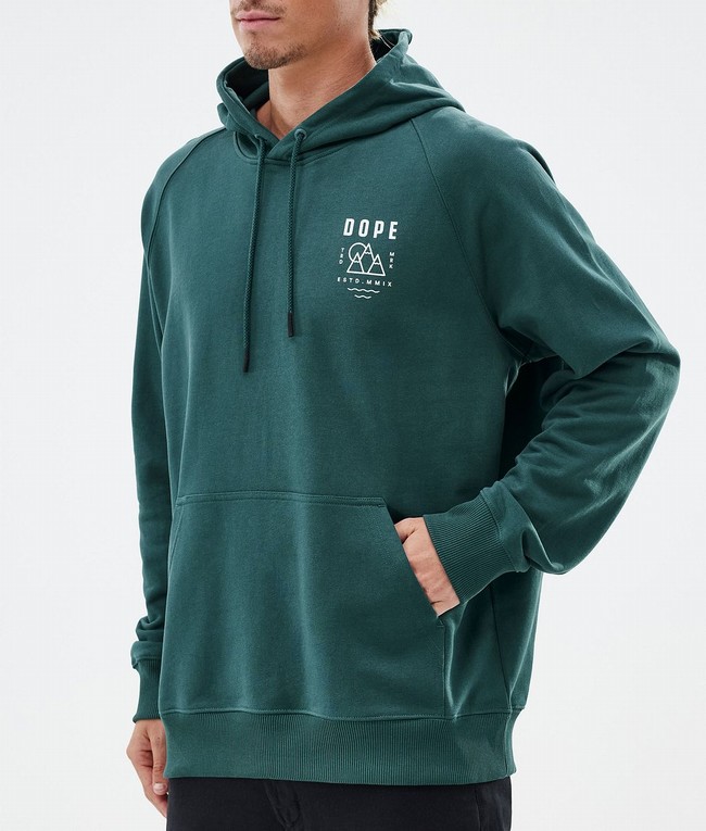 Men Dope Common Hoodie Green | SWNEZYU-84