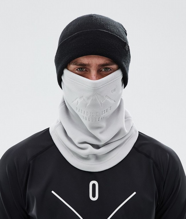 Men Dope Cozy Tube Ski Masks Light Grey | THRNIWO-16