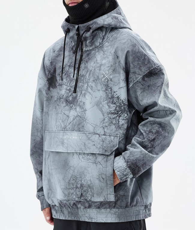 Men Dope Cyclone 2022 Snowboard Jackets Grey | IZCUWET-19