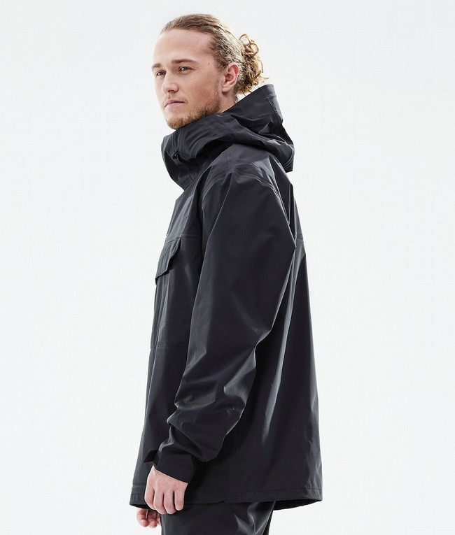 Men Dope Downpour Outdoor Jackets Black | XSZFJRC-59