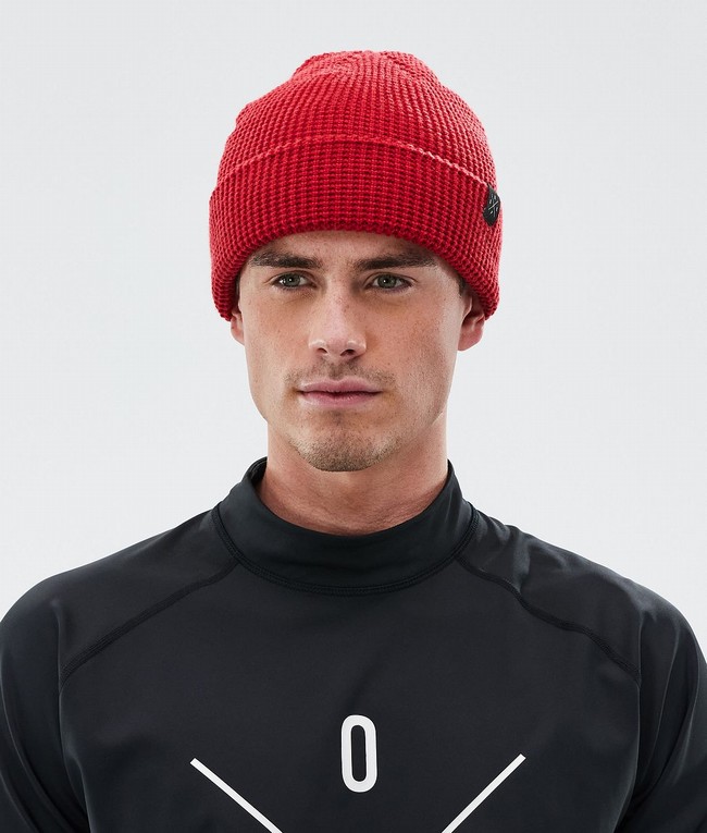 Men Dope Fisherman Beanie Deep Red | ZMGJRAO-13