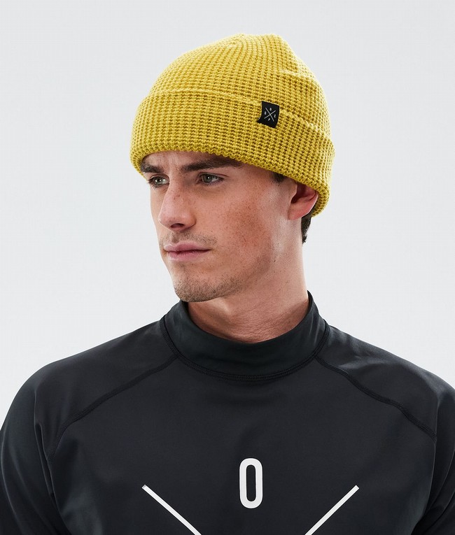 Men Dope Fisherman Beanie Yellow | KWFPYAZ-29