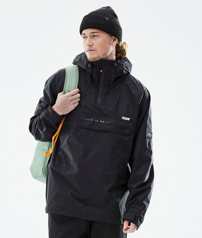 Men Dope Hiker Light Outdoor Jackets Black | QCEZDXI-72