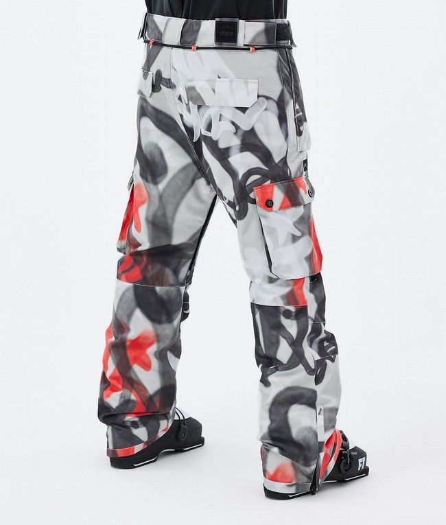 Men Dope Iconic Ski Pants Black / Red | HUKCJXI-94