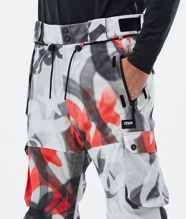 Men Dope Iconic Ski Pants Black / Red | HUKCJXI-94