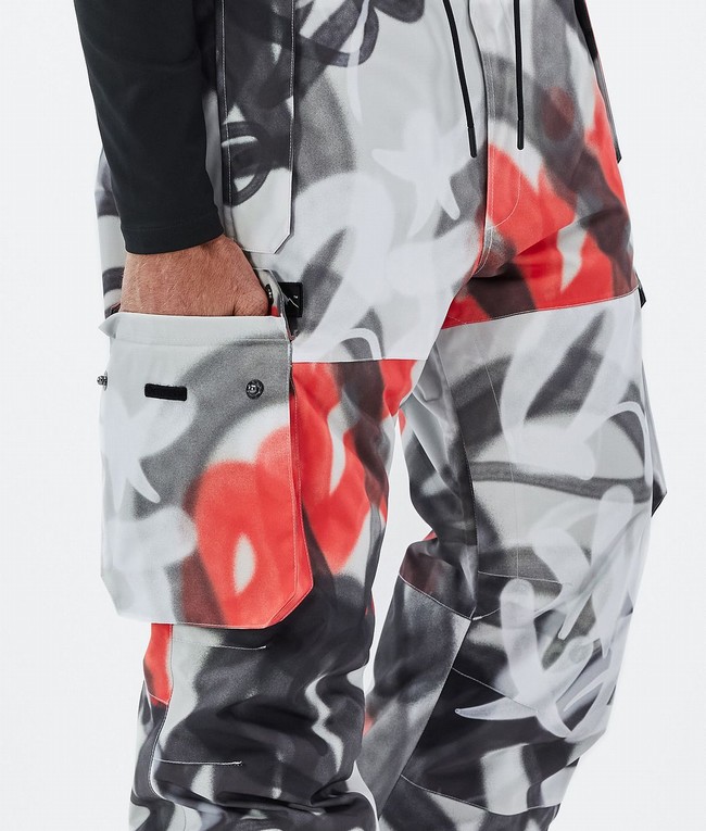 Men Dope Iconic Ski Pants Black / Red | HUKCJXI-94