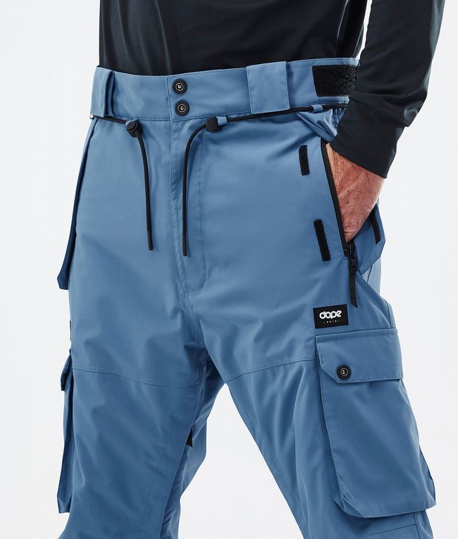 Men Dope Iconic Ski Pants Blue / Grey | QTBPCKV-80