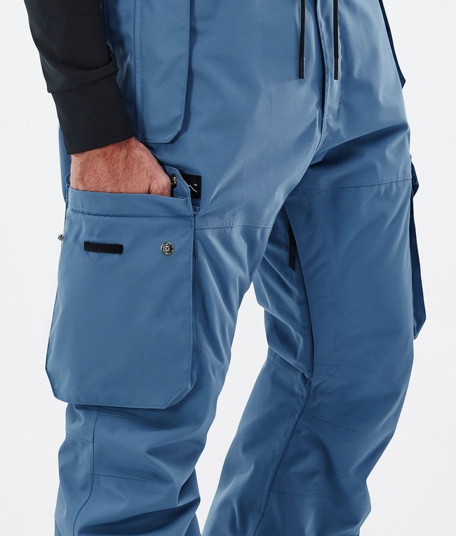 Men Dope Iconic Ski Pants Blue / Grey | QTBPCKV-80