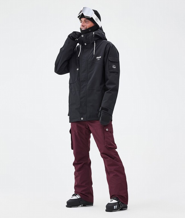 Men Dope Iconic Ski Pants Burgundy | BFUHWXK-16