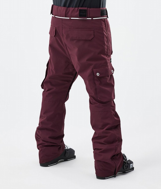 Men Dope Iconic Ski Pants Burgundy | BFUHWXK-16