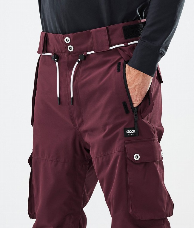 Men Dope Iconic Ski Pants Burgundy | BFUHWXK-16