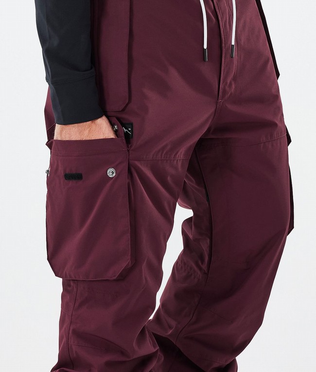 Men Dope Iconic Ski Pants Burgundy | BFUHWXK-16