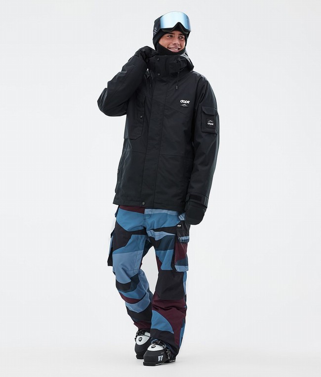 Men Dope Iconic Ski Pants Burgundy / Blue | ZNECSKX-18