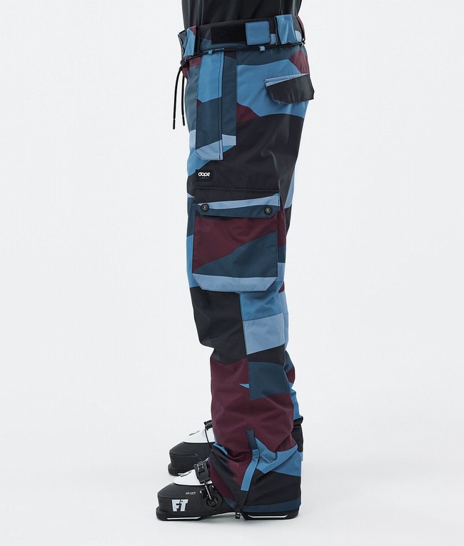 Men Dope Iconic Ski Pants Burgundy / Blue | ZNECSKX-18