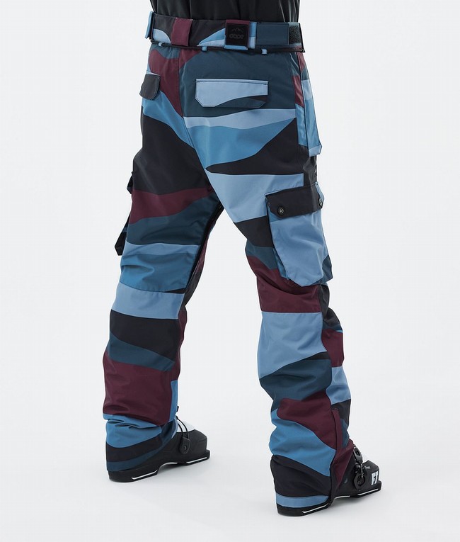 Men Dope Iconic Ski Pants Burgundy / Blue | ZNECSKX-18