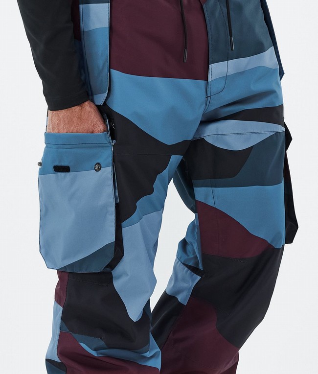 Men Dope Iconic Ski Pants Burgundy / Blue | ZNECSKX-18