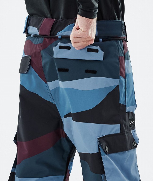 Men Dope Iconic Ski Pants Burgundy / Blue | ZNECSKX-18