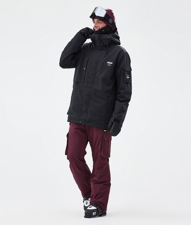 Men Dope Iconic Ski Pants Burgundy | GPOCNJE-71