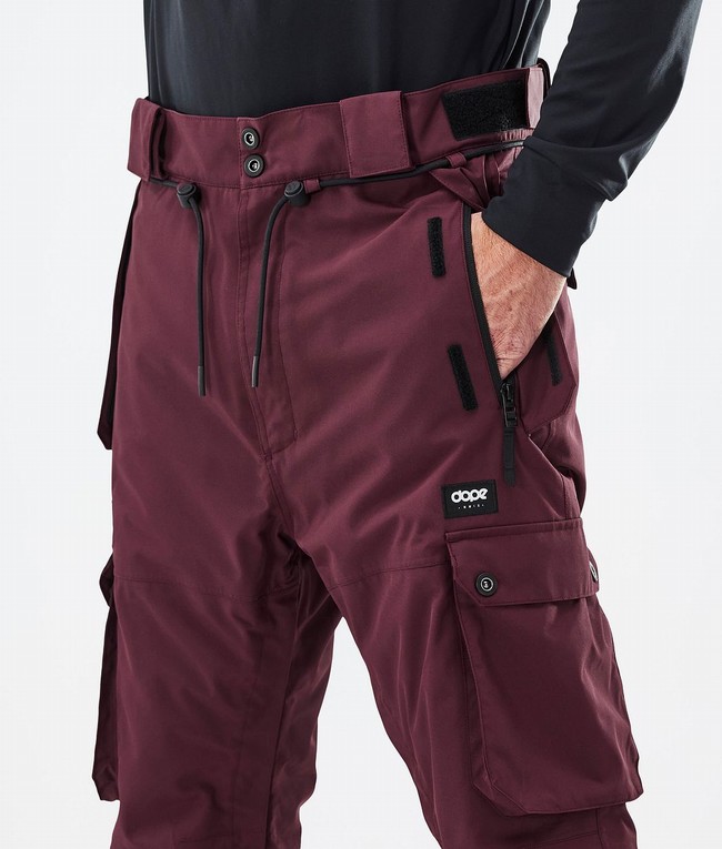 Men Dope Iconic Ski Pants Burgundy | GPOCNJE-71