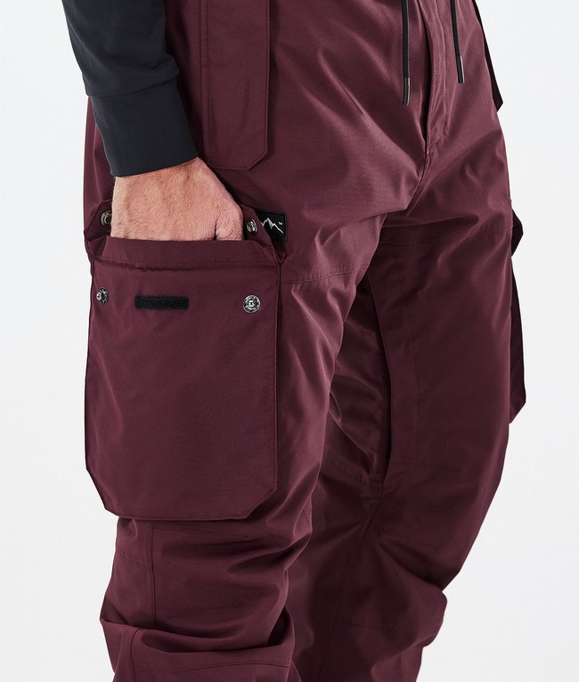 Men Dope Iconic Ski Pants Burgundy | GPOCNJE-71