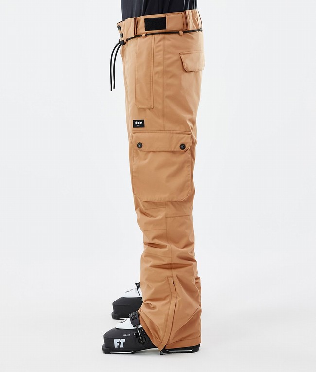 Men Dope Iconic Ski Pants Khaki / Yellow | TWVLYKD-68