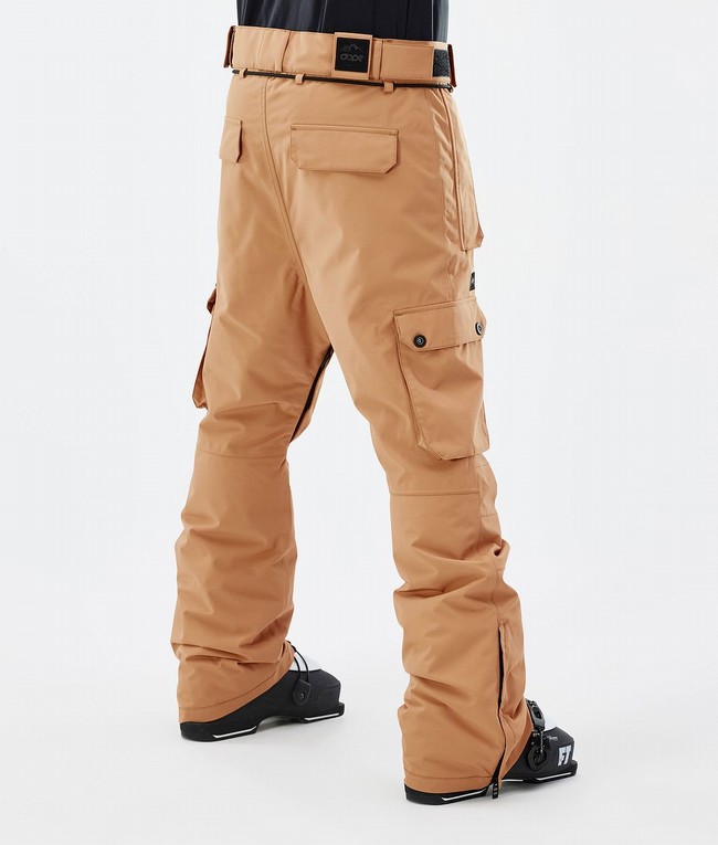 Men Dope Iconic Ski Pants Khaki / Yellow | TWVLYKD-68