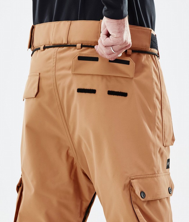 Men Dope Iconic Ski Pants Khaki / Yellow | TWVLYKD-68