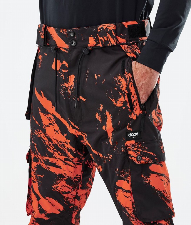 Men Dope Iconic Ski Pants Orange | DXESGJW-93